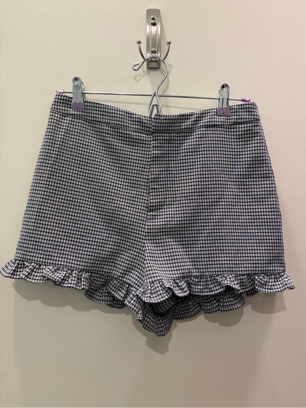 1. State Gingham Ruffled Shorts - Picture 2 of 4